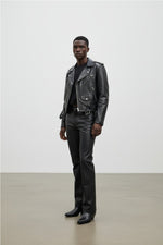 LEATHER BIKER JACKET