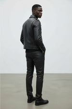 LEATHER BIKER JACKET