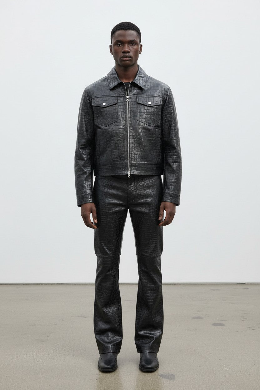 CROC SKIN WORKER JACKET