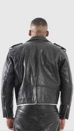 LEATHER BIKER JACKET