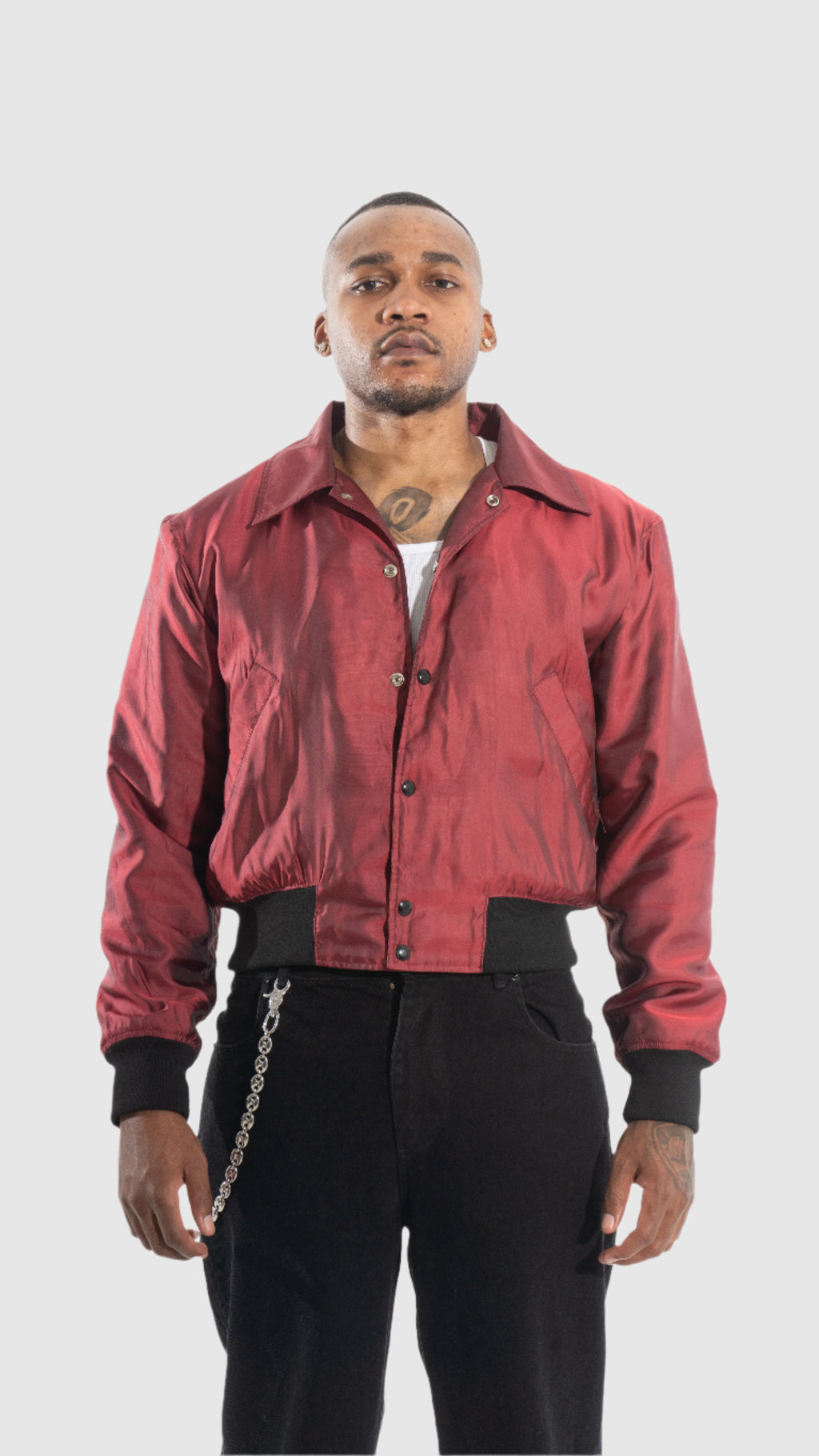 REVERSE WOOL BOMBER
