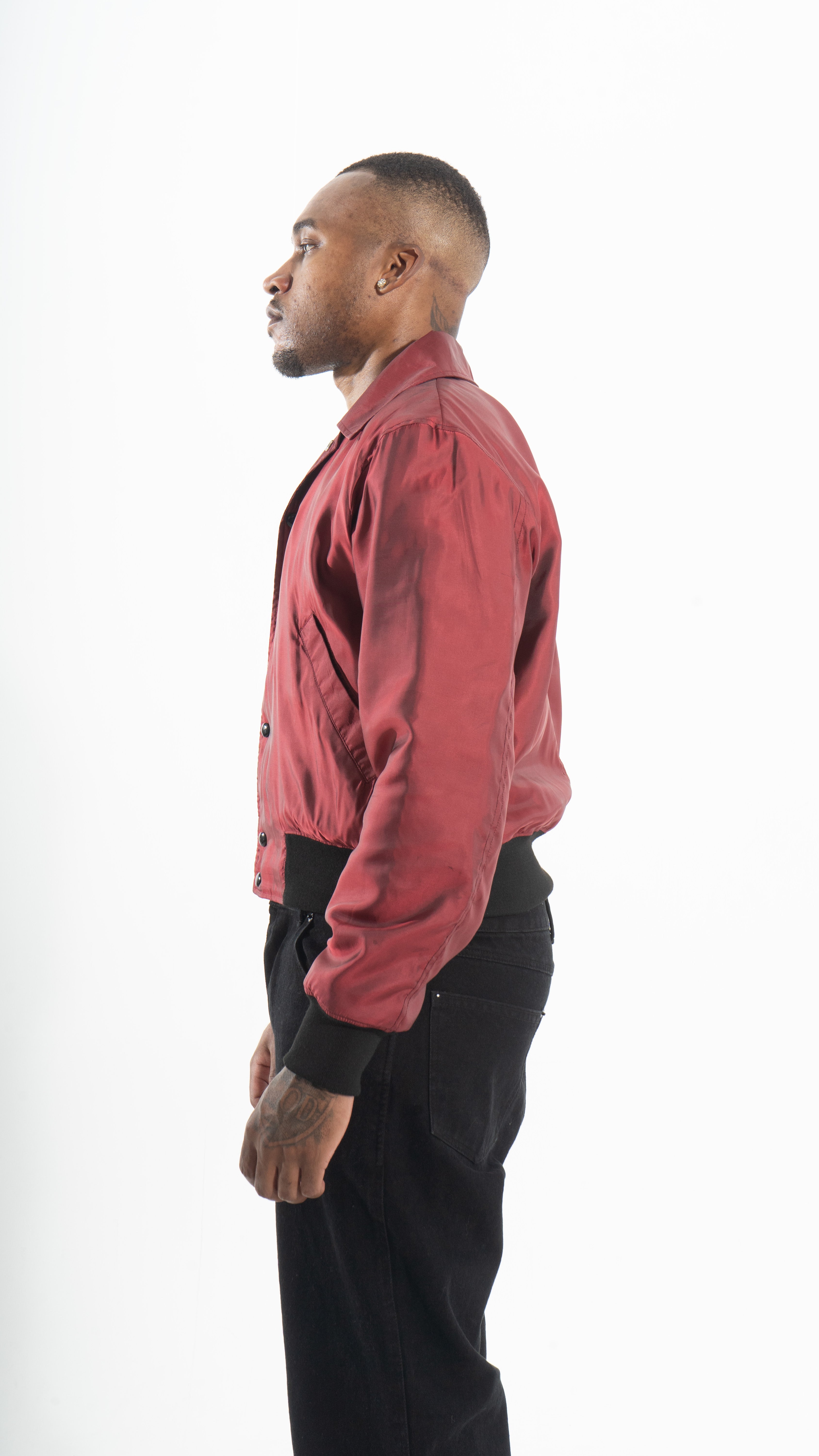 REVERSE WOOL BOMBER