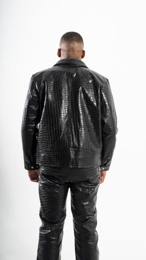 CROC SKIN WORKER JACKET