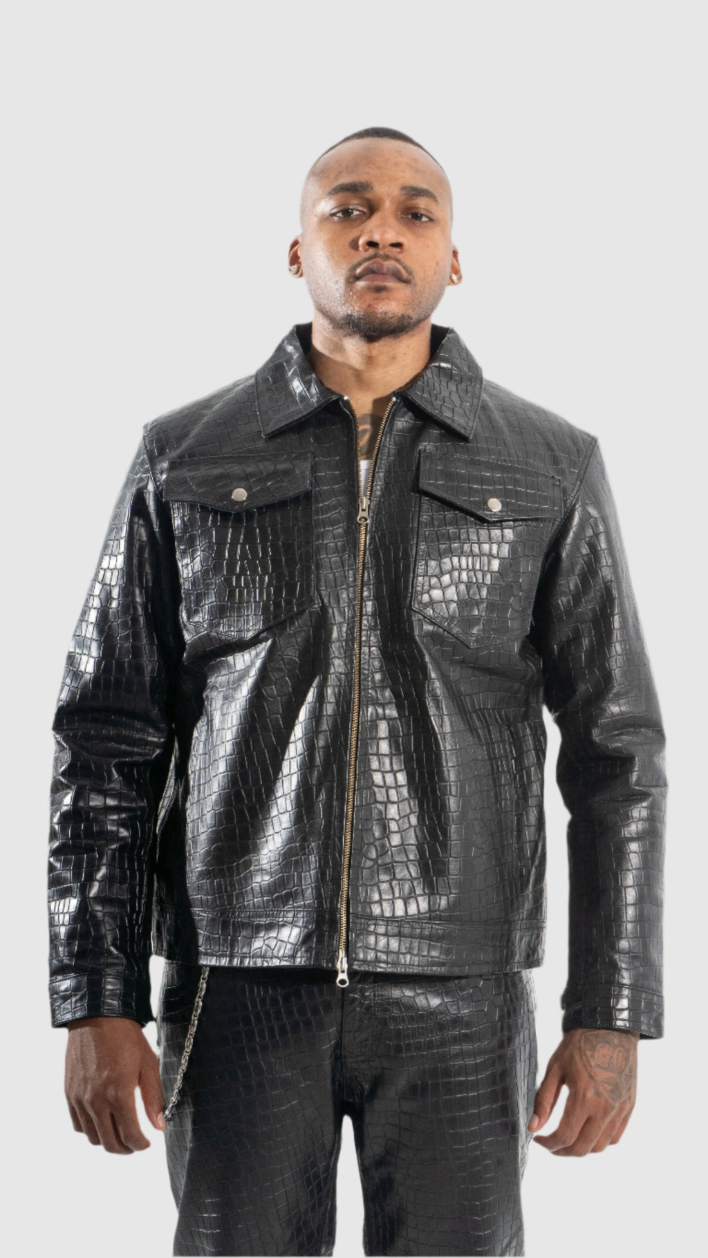 CROC SKIN WORKER JACKET