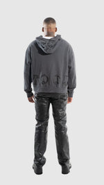 LEATHER PATCH HOODIE