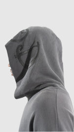 LEATHER PATCH HOODIE