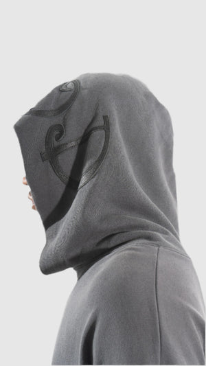 LEATHER PATCH HOODIE