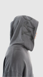 LEATHER PATCH HOODIE