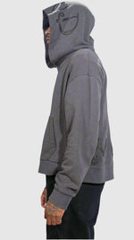LEATHER PATCH HOODIE