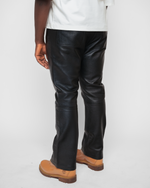 LEATHER FLARE PANTS
