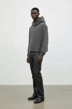 LEATHER PATCH HOODIE