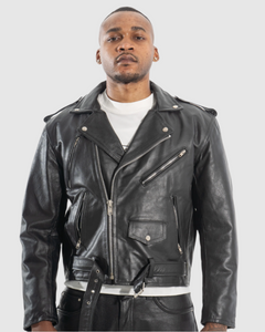 LEATHER BIKER JACKET