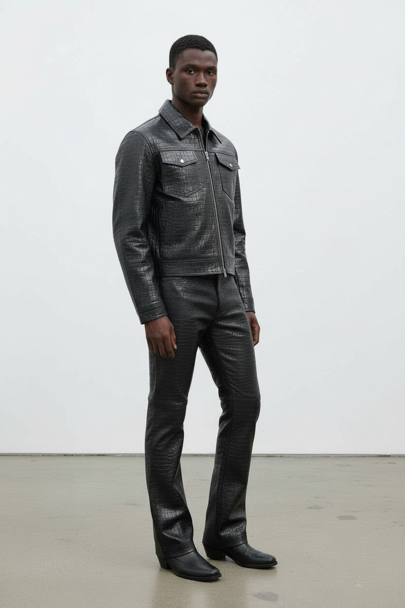 CROC SKIN WORKER JACKET